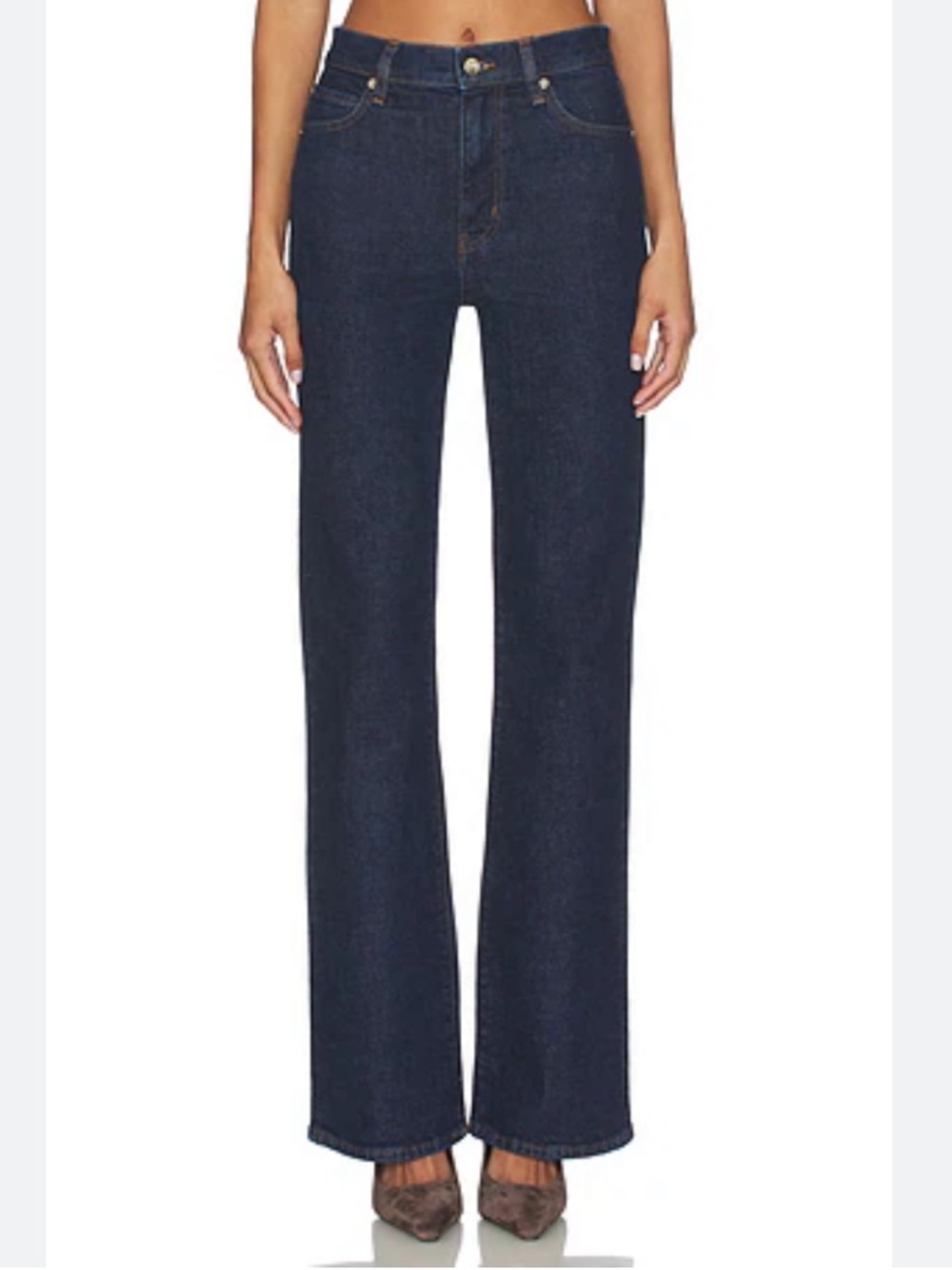 SLVRLAKE “Indiana” super high rise flare in deep dark indigo 27